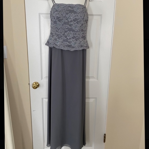 dark gray evening gowns